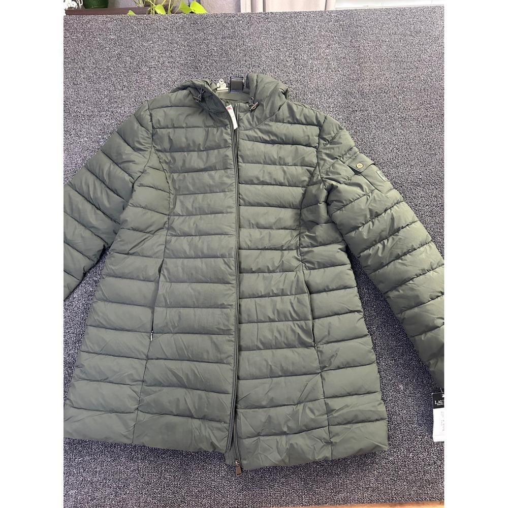 Lauren Ralph Lauren Loden Green Hooded Puffer Jacket 91912T XL